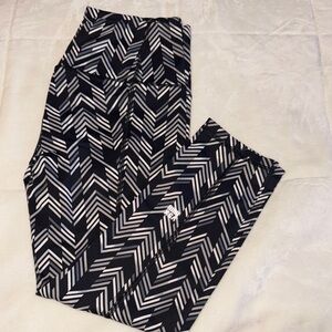 Black and White Patterned Women's Pants